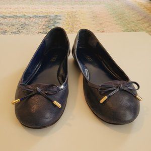 Lauren by Ralph Lauren Navy Leather Ballet Flats.  EUC. Size 8.5B.